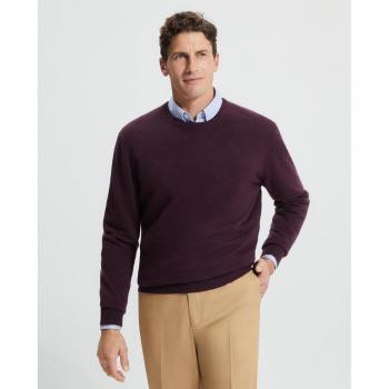 Jersey de hombre Emidio Tucci con cuello redondo liso 100% cashmere