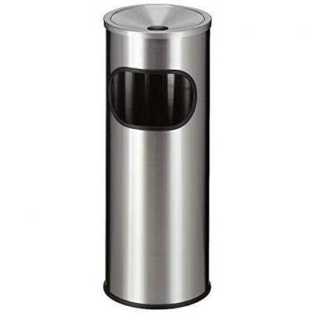 Cenicero combinado de papel con interior galvanizado, capacidad 9 litros, dimensiones 610 x 240 mm
