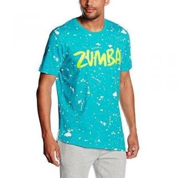 Zumba Fitness Cosmic Asymmetrical - Camiseta para hombre, color azul, talla M