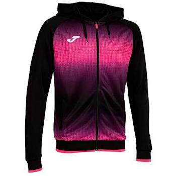 Chaqueta con capucha Joma Tiger V hombre/niño negro rosa flúor