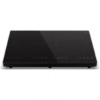 Placa de Inducción Portátil 2 Zonas 56.5cm Negro