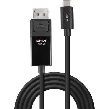 Lindy Adaptador de cable de vídeo USB Tipo C a DisplayPort 1 m 8K 60Hz Negro