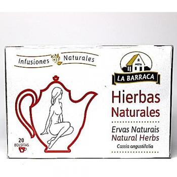 La Barraca Infusión de Hierbas Naturales 20 Unidades, 10 Sobres de 1.5g cada uno, Infusión Laxante con Cassia Angustifolia en bolsitas de té