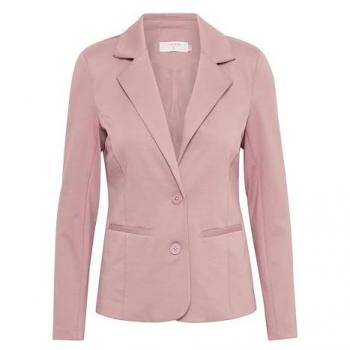 Cream Anett Women's Blazer - Single-Breasted Notch Lapel Tailored Fit Two Buttons, Old Rose, Size 16