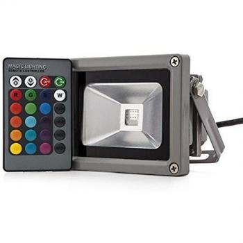 Foco Proyector de LEDs para Exterior 10W RGB con Mando Distancia