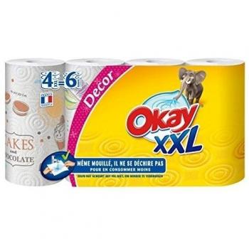 Vale XXL Kitchen Roll 4 Rolls Pack de 2 con Patterned Motif