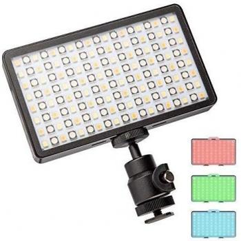 Luz LED Portátil Walimex Pro Rainbow RGBWW, Videoluz Recargable con Control por App y Cambio de Color Bi-Color