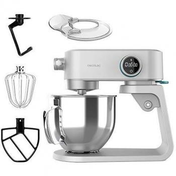 Cecotec Batidora Amasadora Twist&Fusion 4000 Luxury White. 800 W, Cuerpo de Aluminio fundido, Motor DC