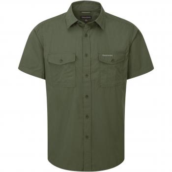 Craghoppers Camisa de Manga Corta para Hombre, Tejido Kiwi, Hombre, Color Verde Oscuro, tamaño 3XL