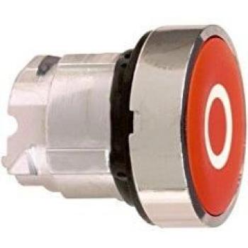 Schneider Pulsador Rasante Rojo D.22 con Símbolo O, Modelo ZB4BA432