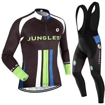 (Cojín 3D)(traje(Forro polar & tirante negro) tamaño:M) Hombre Ciclismo Ropa Maillots Pantalones pantalón Set Conjunto jerseys