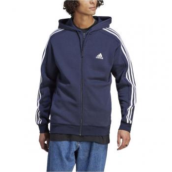 adidas Essentials 3-Stripes Full Zip Fleece Hoodie for Men