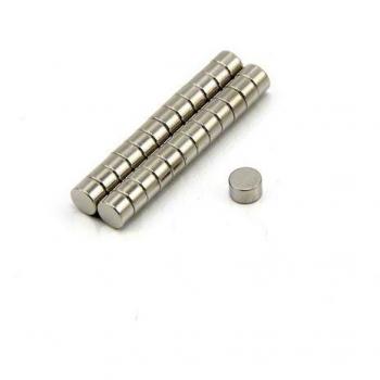 first4magnets f640 – 25 N42 Imanes de neodimio – 0,76 kg Tirar, Paquete con 25, Metal, Plata, 5 mm de diámetro x 3 mm Gruesos, 25 x 10 x 3 cm