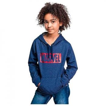Sudadera con Capucha Niño Marvel Azul oscuro, 12 Años, Cotton Brushed, Licencia Oficial Marvel, Regular para Niños