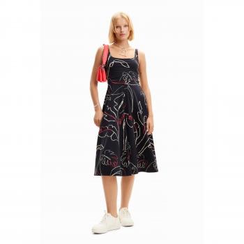 Vestido Cambridge negro Desigual para mujer con diseño exclusivo