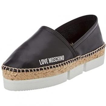 Love Moschino Espadrillas, Mocasn Estilo de conduccin Mujer, Negro, 38 EU
