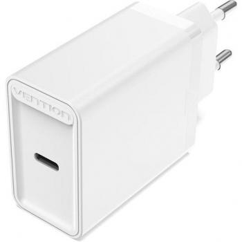 Cargador de Pared Vention FADW0-EU/ 1x USB Tipo-C/ 20W