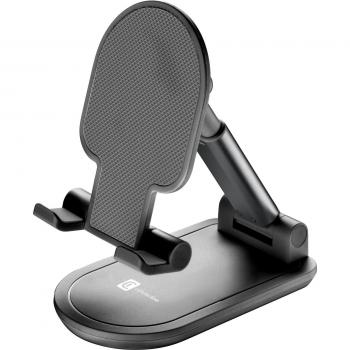 Soporte de mesa universal para teléfonos y tablets, color negro