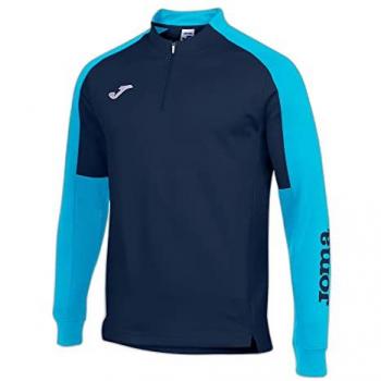Eco Championship Men's Sweatshirt in Navy and Fluorescent Turquoise