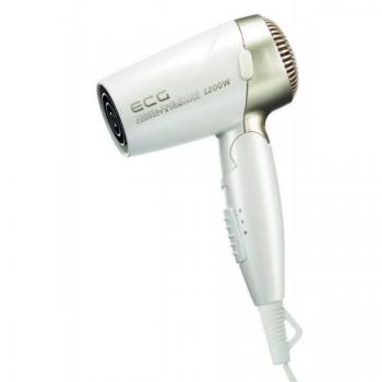 Secador de Pelo Portátil ECG VV 1200, 1200 Watt, 2 Niveles de Potencia y Temperatura