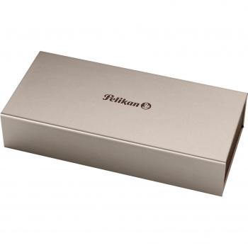 Pelikan Souverän K405 Black/Silver Clip-On Ballpoint Pen - Engravable
