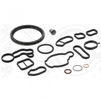 Juego de juntas para bloque motor ELRING 648.080, incluye juntas de cárter y otros sellos necesarios para el ensamblaje del motor, fabricado con materiales de alta calidad para asegurar un sellado óptimo y durabilidad
