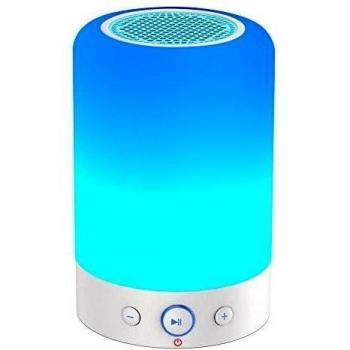 CKY Altavoz Bluetooth Lámpara Portátil LED Inalámbrico Altavoz con Subwoofer Lámpara de Interior para Dormitorio