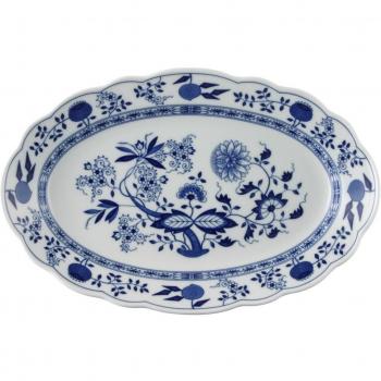 Hutschenreuther 02001-720002-12738 cebollas Placa, 38 cm, Oval, Azul