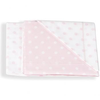 Juego de Sábanas 3 Piezas para Cuna Italbaby Lunares Rosa