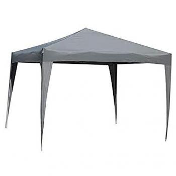 Cenador de Jardín Pabellón Pérgola Automático Gris 3x3 m en Acero y Poliéster 160gr/m²