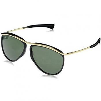 Ray-Ban Unisex Adults Aviator Olympian RB2219-901/31 Sunglasses, Negra/Oro, 59.0