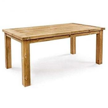 Mesa extensible de exterior de madera maciza rústica FSC Bounty 180-250 cm