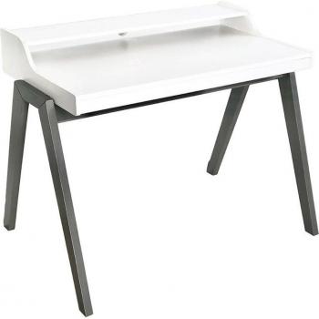 Mesa escritorio 'Nere' color blanco patas grises