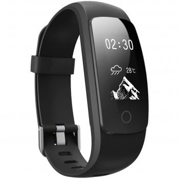 Pulsera Actividad inteligente Pronóstico del Tiempo Pulsómetro Podómetro 14 modos de entrenamiento Monitor de Ritmo Cardíaco Pulsera de Fitness Inteligente Salud para Moviles Android y iPhone 7/6