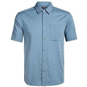 Icebreaker Compass SS - Camisa para Hombre, Color Cascada, tamaño Large