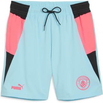 Shorts Woven Puma Manchester City 2023/24 Azul Claro y Salmón