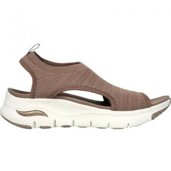 Sandalia mujer Skechers Arch Fit-Darling moca, características: diseño cómodo, plantilla Arch Fit para soporte del arco, suela de goma antideslizante, material ligero y transpirable, ideal para uso diario