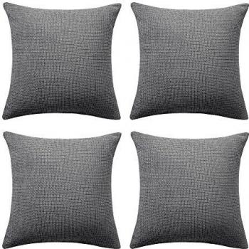 Amazon Brand - Umi Fundas de Cojin Impermeable Protegedor 4 Piezas 40x40cm Gris Claro
