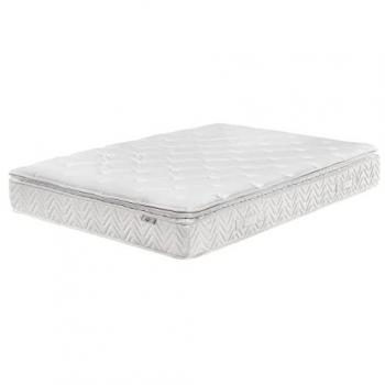 Colchón de Muelles Ensacados 5 Zonas Medio Firme con Tejido de Bambú Blanco y Funda Extraíble Tamaño King 160 x 200 cm