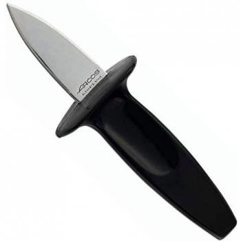 Arcos Serie Gadgets, Abre Ostras, Hoja de Acero Inoxidable de 60 mm, Mango de Polipropileno color Negro