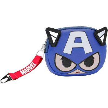 Monedero Pill Capitán América Chibi Collection Azul