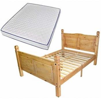 vidaXL Cama con Colchón Viscoelástico 160x200cm Mexican Pine Somier Dormitorio