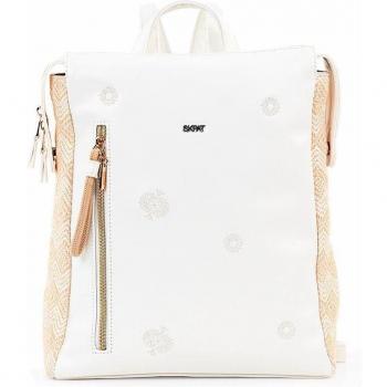 SKPAT Basilea Mochila Antirrobo Multiposición para Mujer, Color Blanco, Modelo 314299