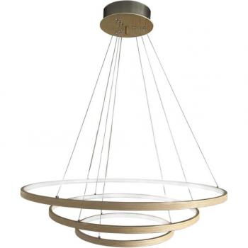 Lámpara colgante LED Trione, natural, Ø 80 cm, madera By Rydéns
