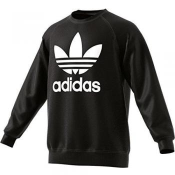 adidas Trefoil Crew Sudadera para Hombre, Negro, 2XL