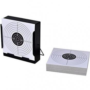 Soporte Cuadrado para Blancos de Tiro + 100 Dianas de 14 cm