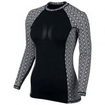 Hurley One&only L/S Rashguard, Color: Off White G, Size: L