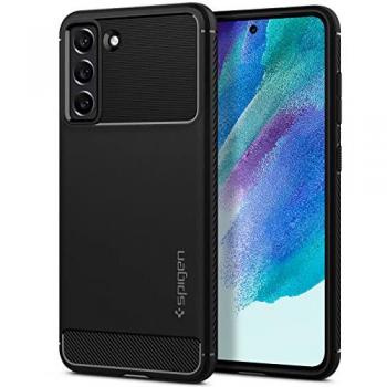 Funda Spigen Rugged Armor para teléfono móvil Samsung Galaxy S21 FE 5G, 16,3 cm (6.4 pulgadas), color negro