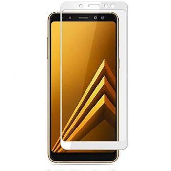Todotumovil Protector de Pantalla Samsung Galaxy A6 Plus Blanco Completo 3D Cristal Templado Vidrio Curvo para movil