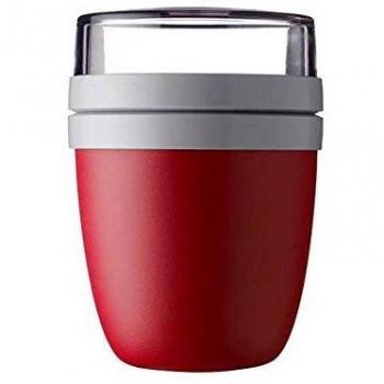 Mepal - Recipiente Porta Alimentos Ellipse en Rojo Nórdico de 500 ml, Apto para Congelador, Microondas y Lavavajillas